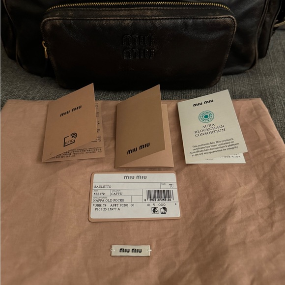 Miu Miu Pocket Nappa Leather Top-Handle Bag - Picture 7 of 10